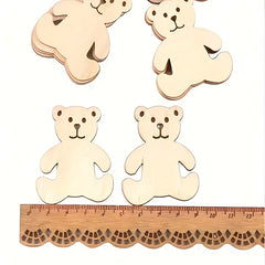 Bear-shaped wood slices