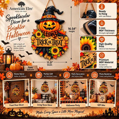 halloween front door wall hanging decor