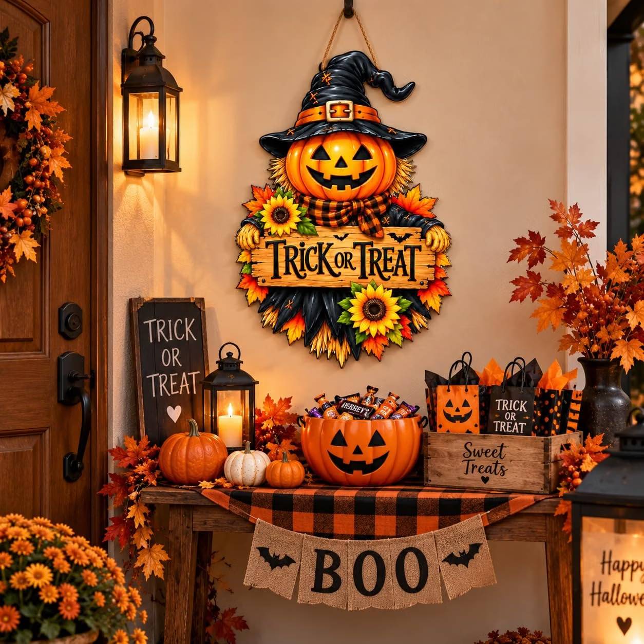 ready to hang halloween door decoration