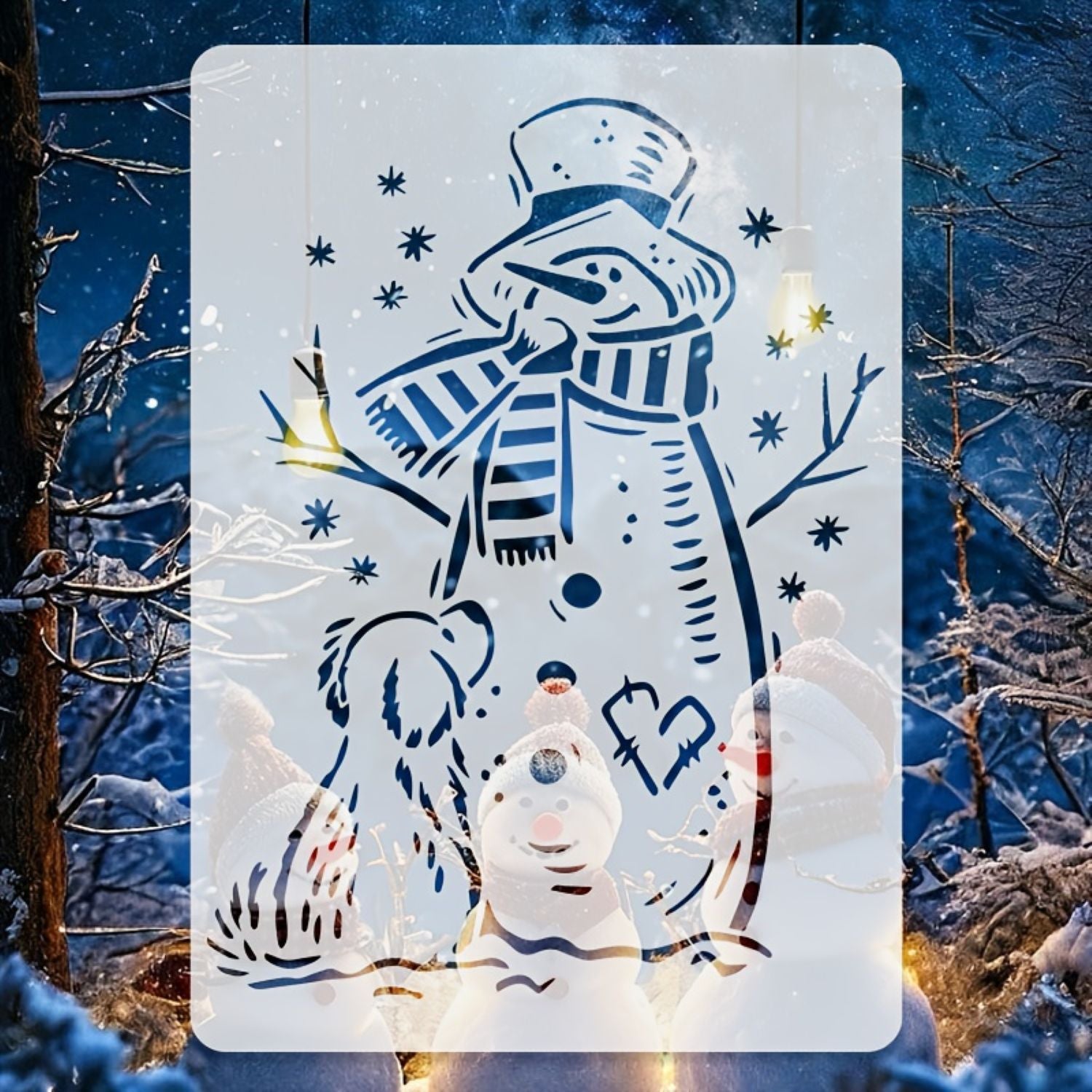 DIY snowman decor stencil