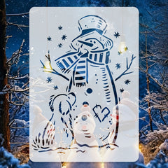 DIY snowman decor stencil