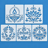 diwali stencil set reusable pet painting stencils