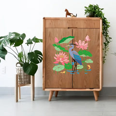 Heron silhouette stencil for DIY crafting and home décor