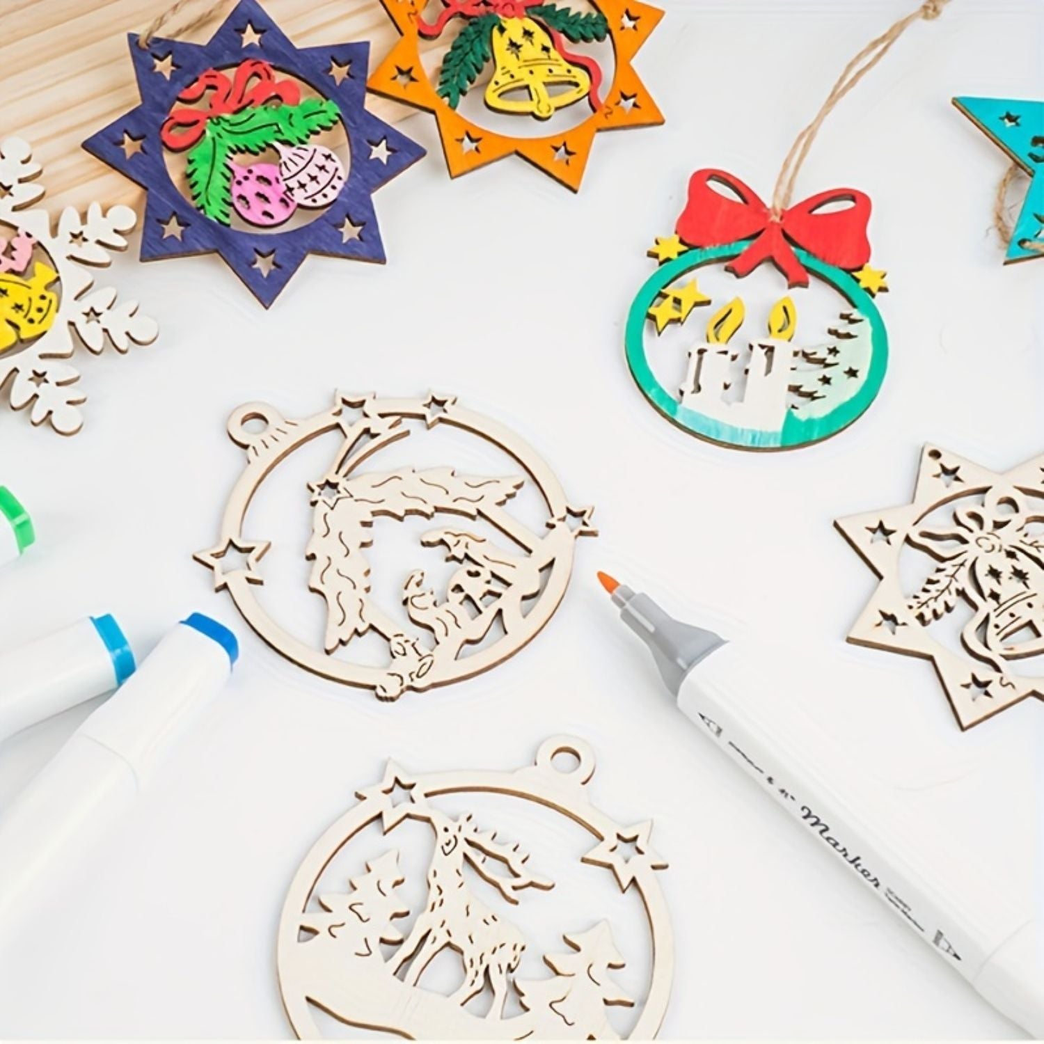 DIY Christmas star ornaments