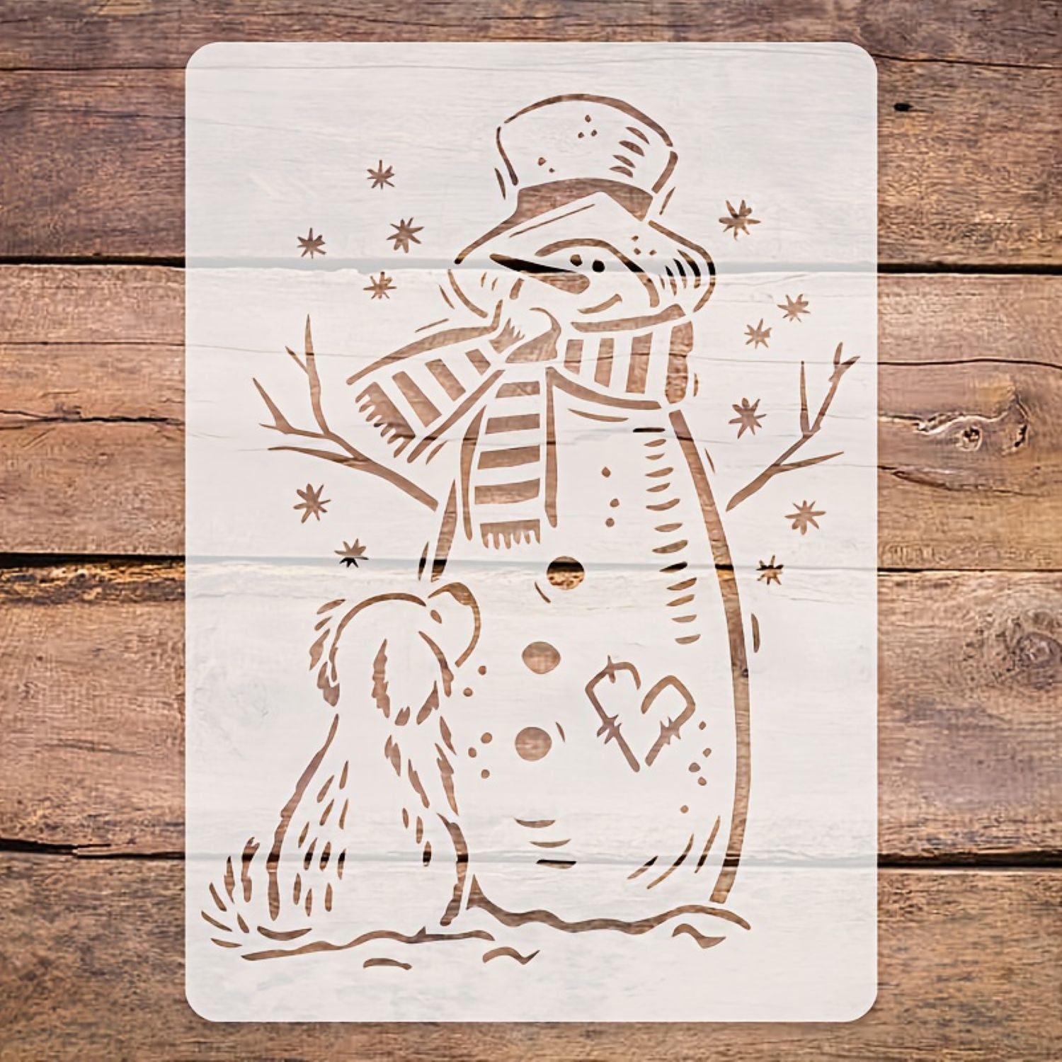 snowman face stencil printable style