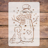 snowman face stencil printable style