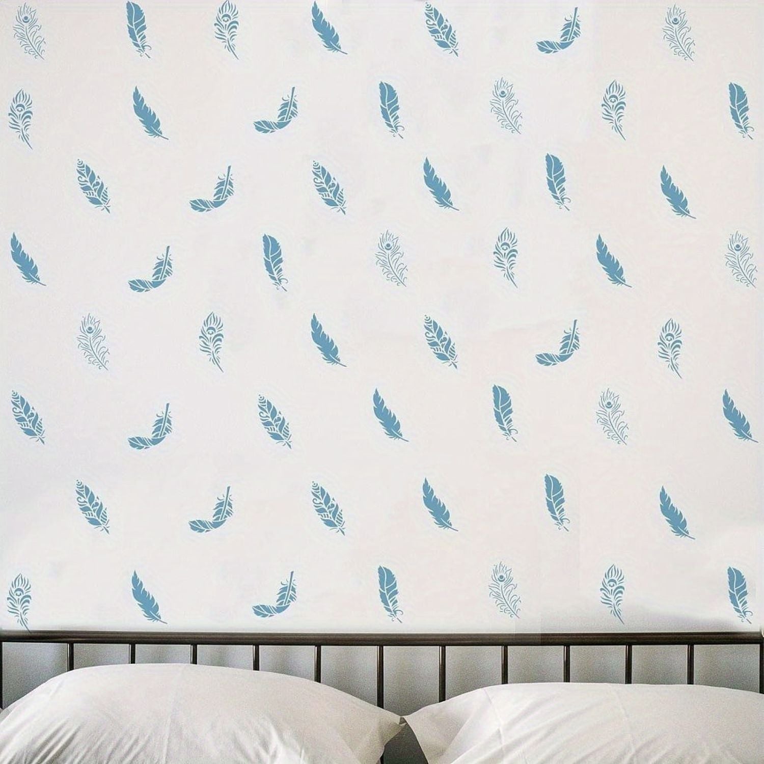 Peacock feather design stencil