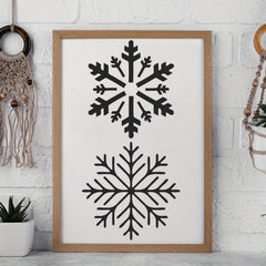 Snowflake pattern stencil for seasonal craft projects