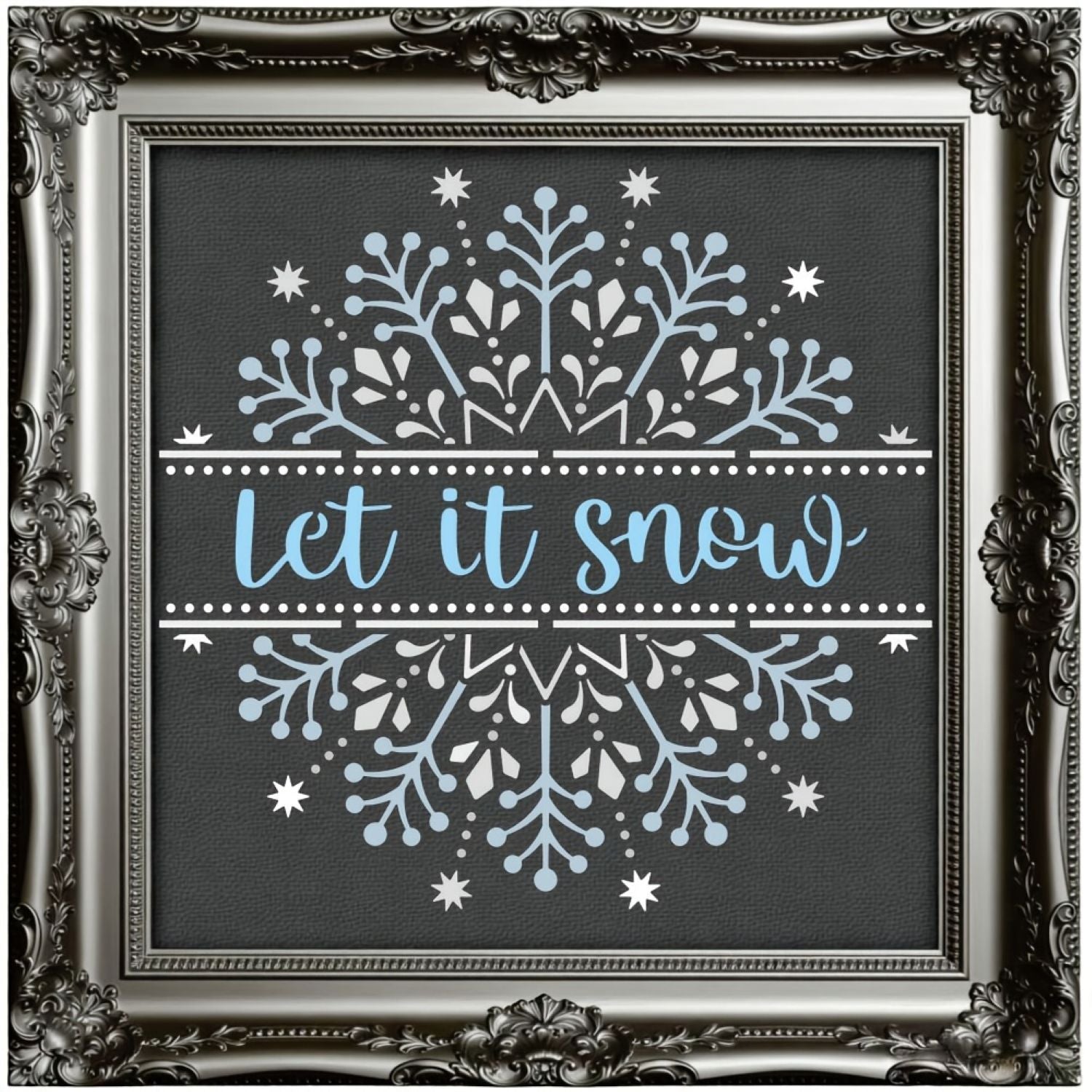 snow stencil template for crafts fabric wood and paper