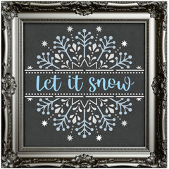 snow stencil template for crafts fabric wood and paper