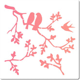 birds on branch stencil for painting