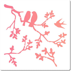 birds on branch stencil for painting