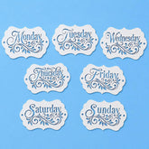 days of the week reusable stencil