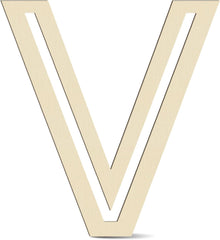 wooden letter v mdf cutout diy paintable alphabet v craft base