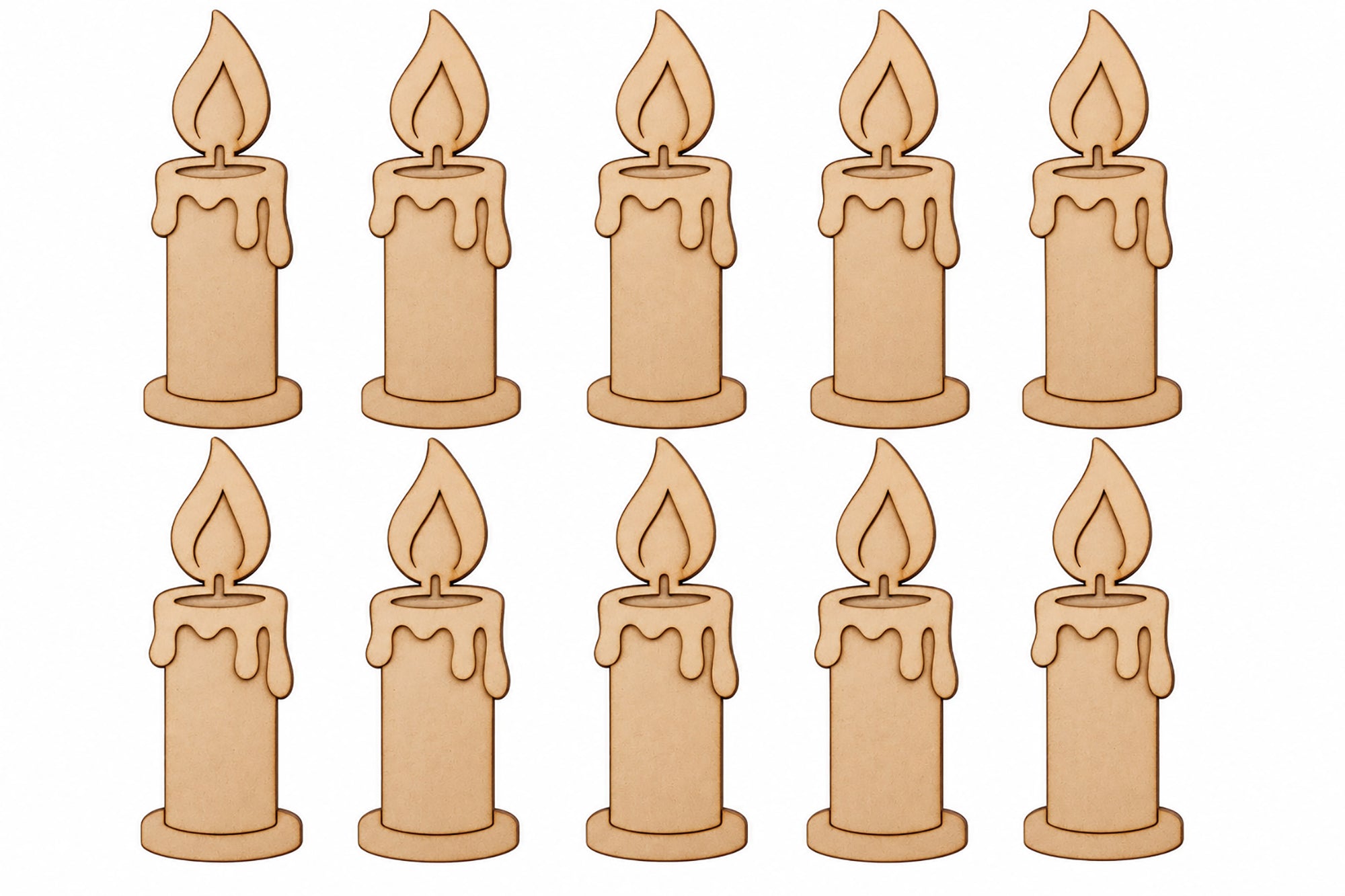wooden candle cutout for diy art and craft
