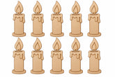 wooden candle cutout for diy art and craft