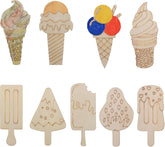 ice cream wooden cutouts