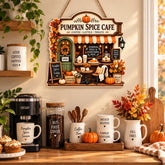 Pumpkin Spice Cafe wall decor MDF