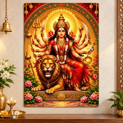 Maa Durga wall art painting MDF