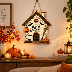 Happy Halloween House wall hanging MDF
