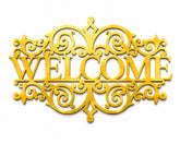 golden mirror finish wall decor