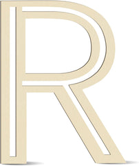 wooden letter r mdf cutout diy paintable alphabet r craft base