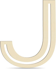 wooden letter j mdf cutout diy paintable alphabet j craft base