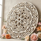 wooden mandala wall decor for living room