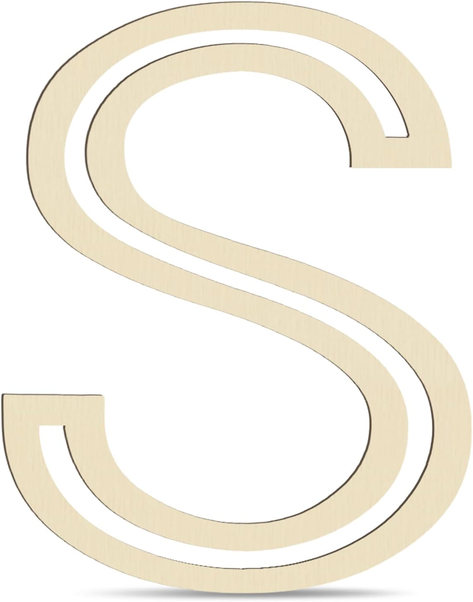 wooden letter s mdf cutout diy paintable alphabet s craft base