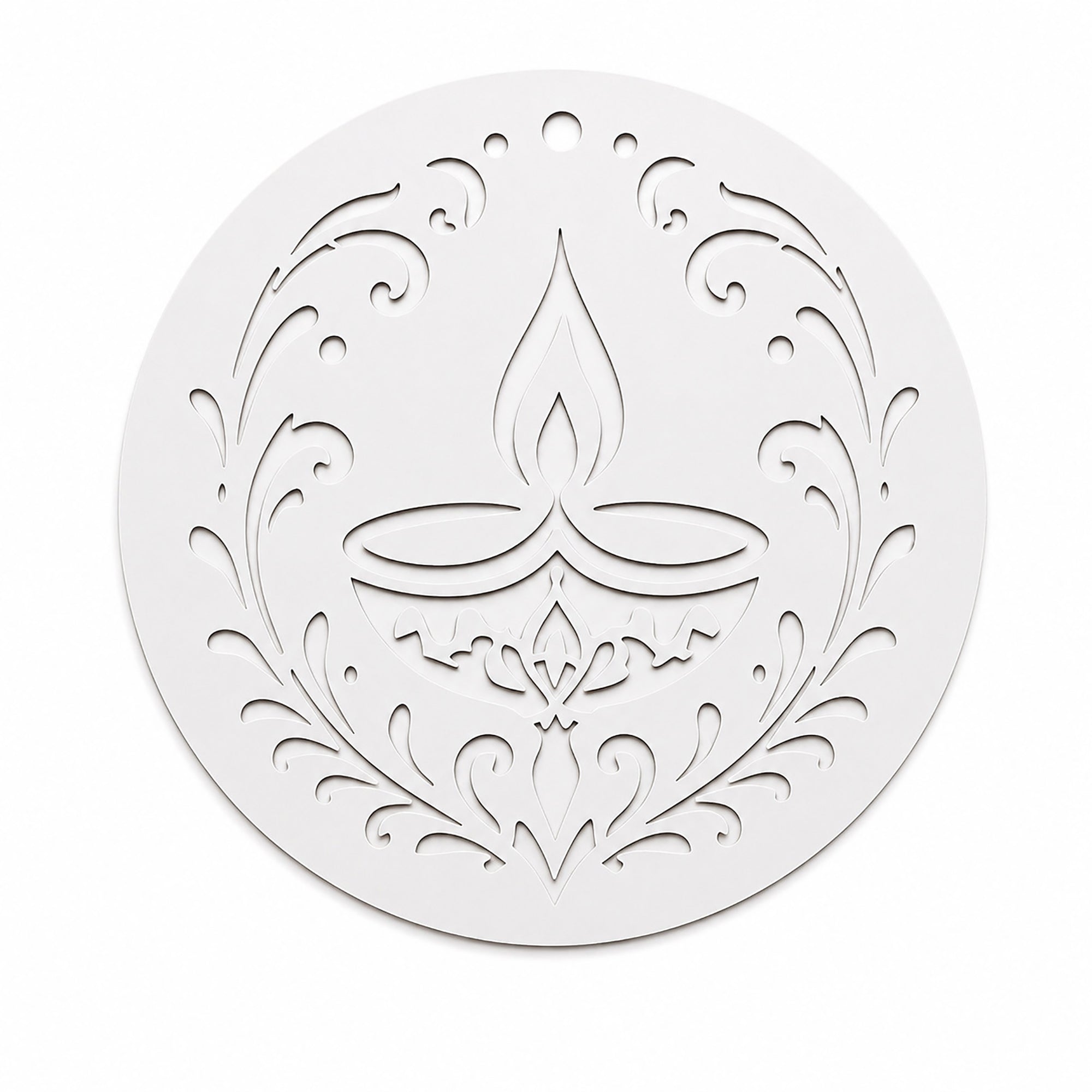 diwali oil lamp stencil for home decor crafts