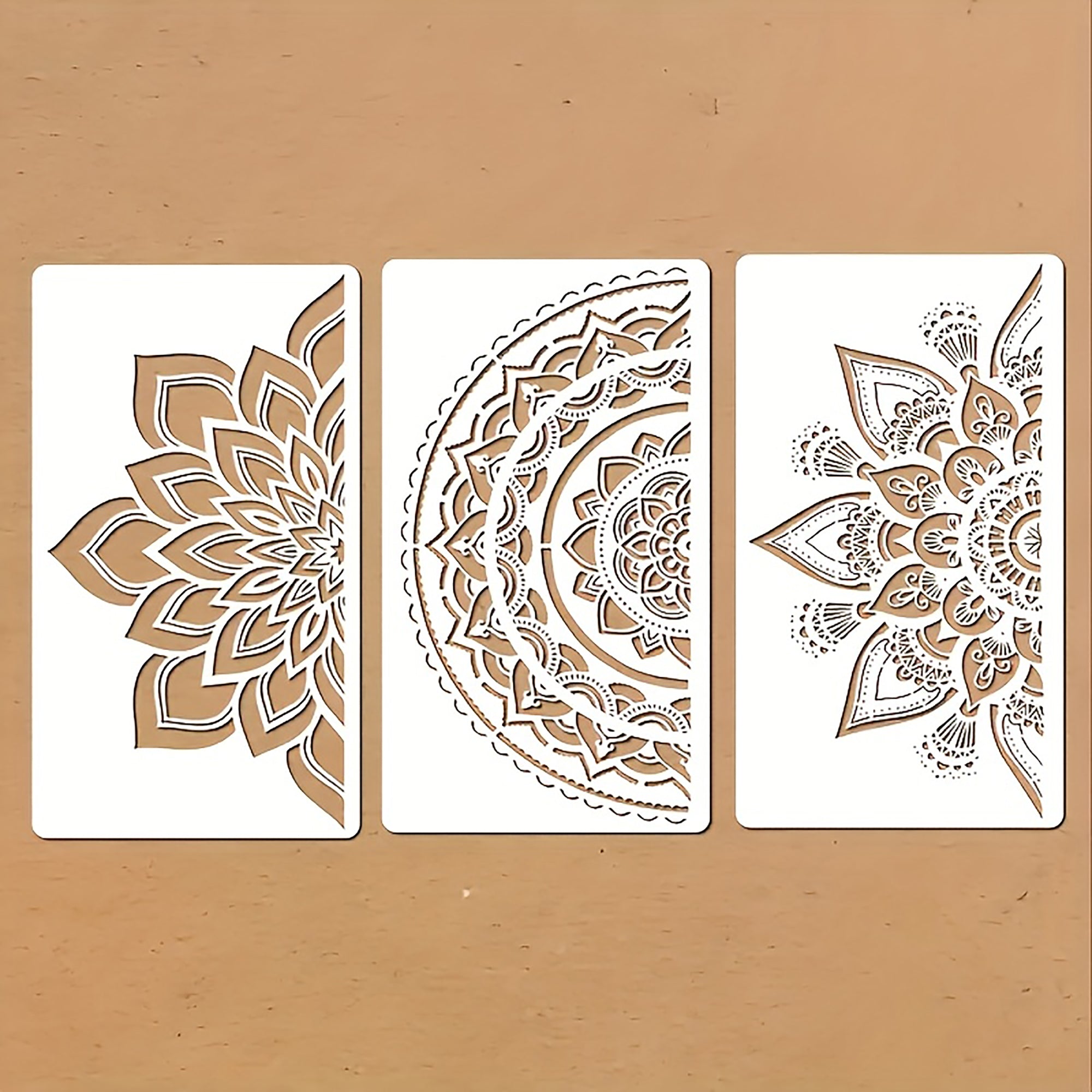 mandala pet painting stencil set pack of 3