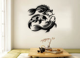 koi yin yang wall decor for living room