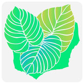 tropical leaves stencil
