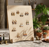 wooden jewelry display stand