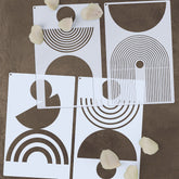 abstract geometric pet painting stencil set