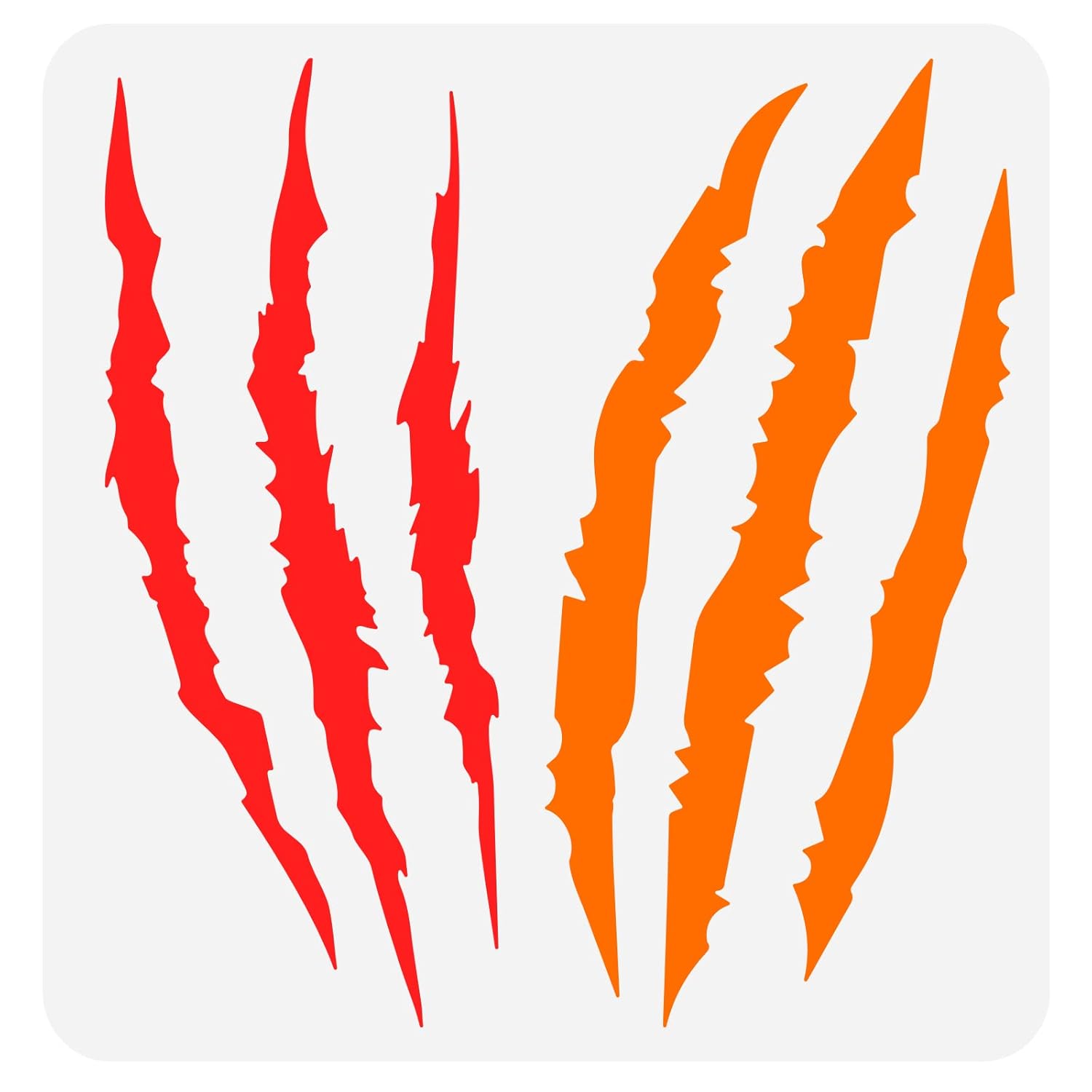 claw marks stencil