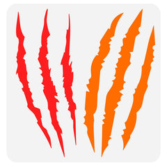 claw marks stencil