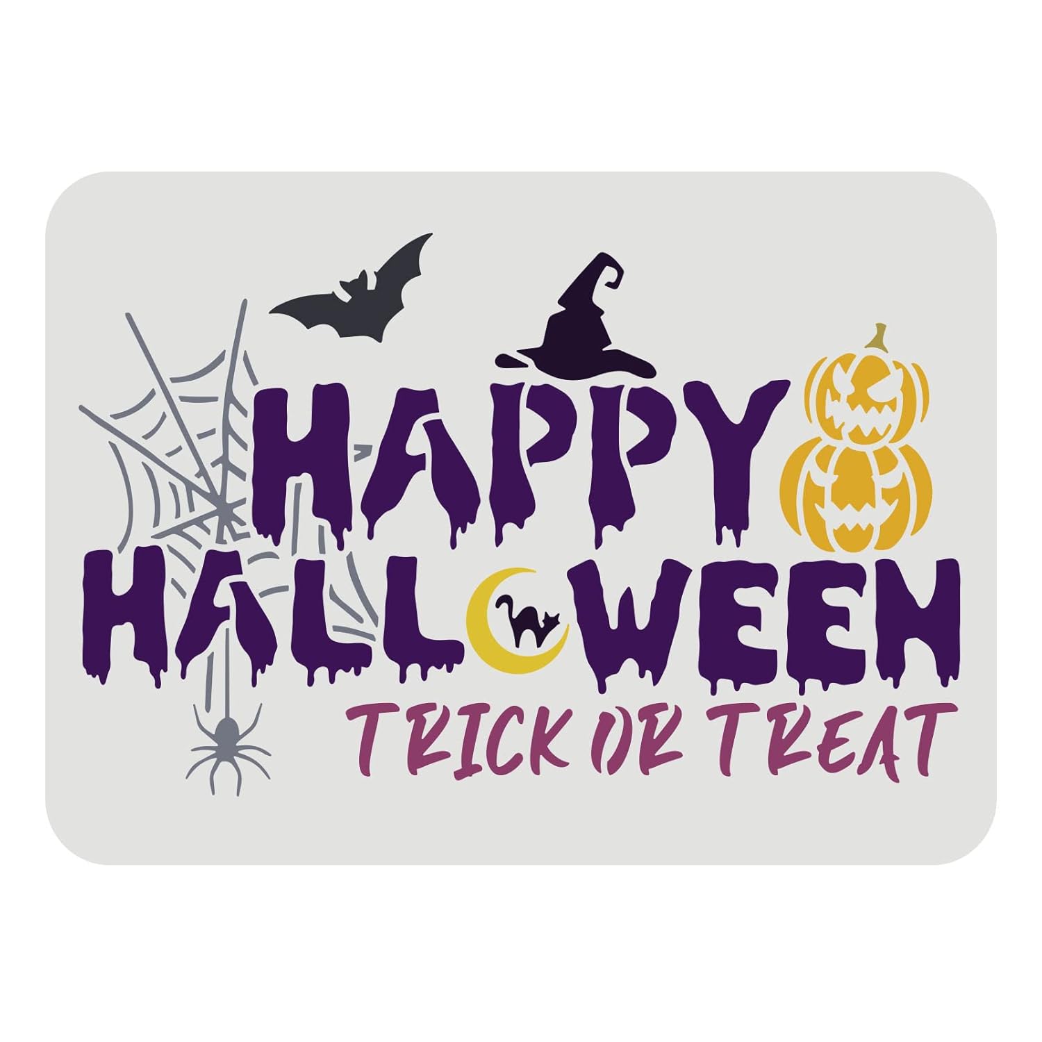 happy halloween stencil for diy painting