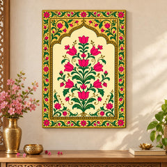 pink tulip mughal arch wall art