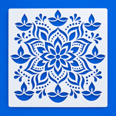 diwali rangoli stencil for floor decoration