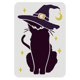 black cat stencil for diy painting