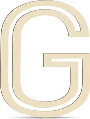 wooden letter g mdf cutout diy paintable alphabet g craft base