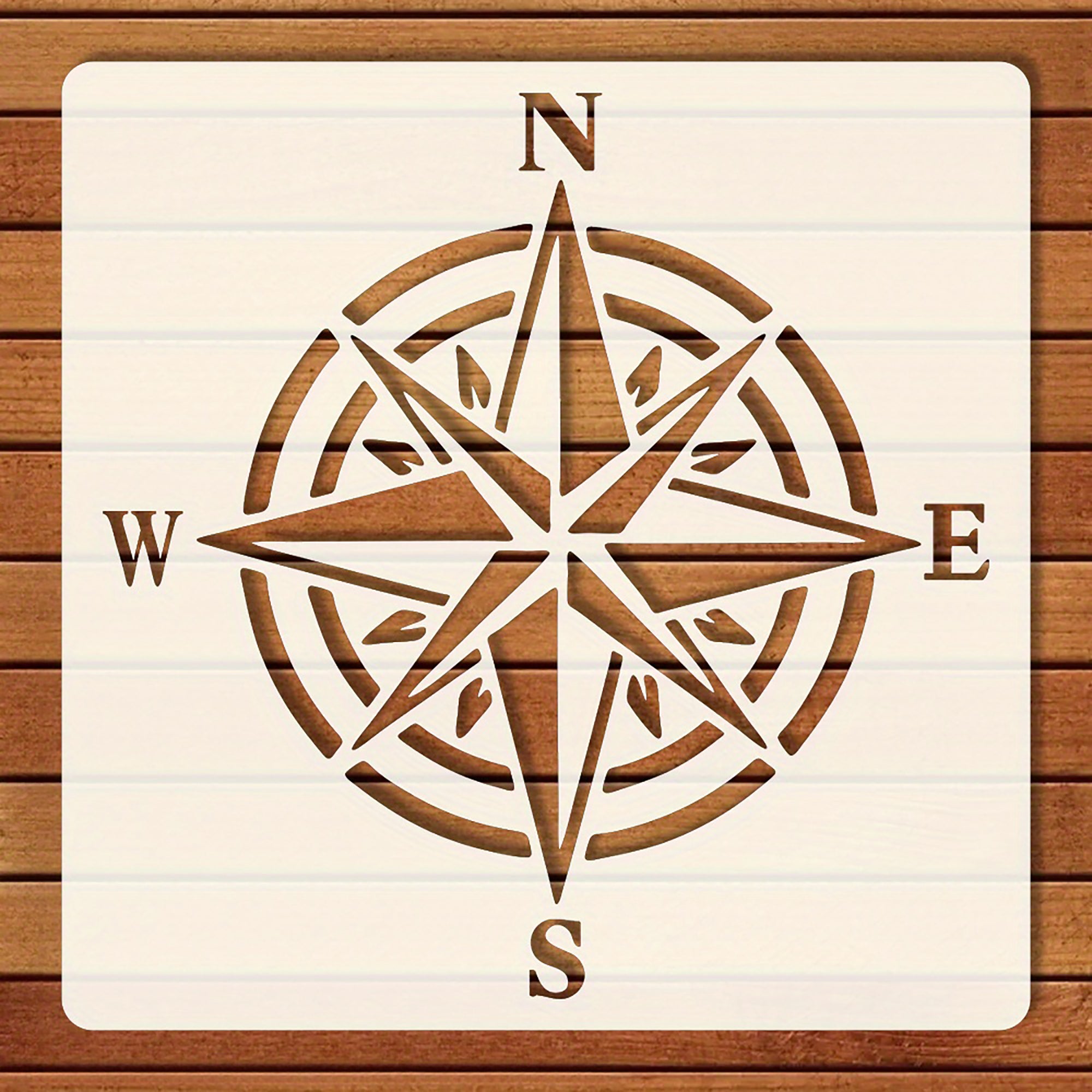 nautical compass painting stencil for diy art and craft projects