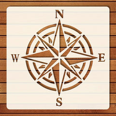 nautical compass painting stencil for diy art and craft projects