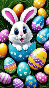 easter bunny aluminum metal wall art