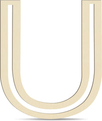 wooden letter u mdf cutout diy paintable alphabet u craft base