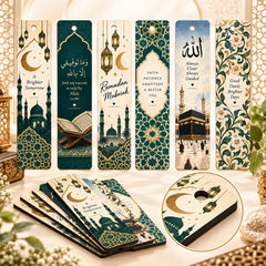 Muslim wooden bookmarks set of 18
