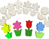 wooden tulip cutouts