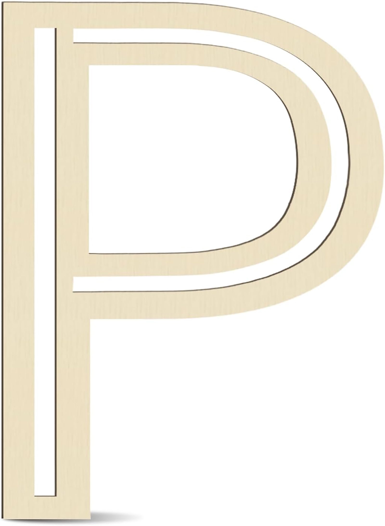 wooden letter p mdf cutout diy paintable alphabet p craft base