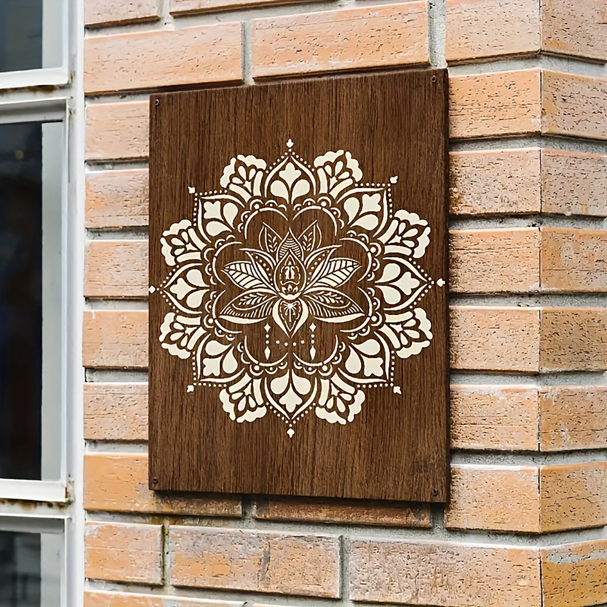 floral mandala stencil template for home decor diy